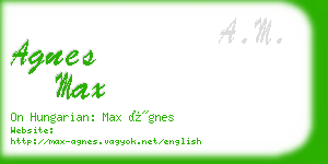 agnes max business card